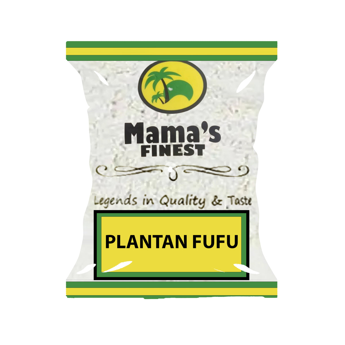 NIGERIAN PURE PLANTAN FUFU FLOUR, ORIGINAL NO MIX Premium Quality, Golden Tropical.