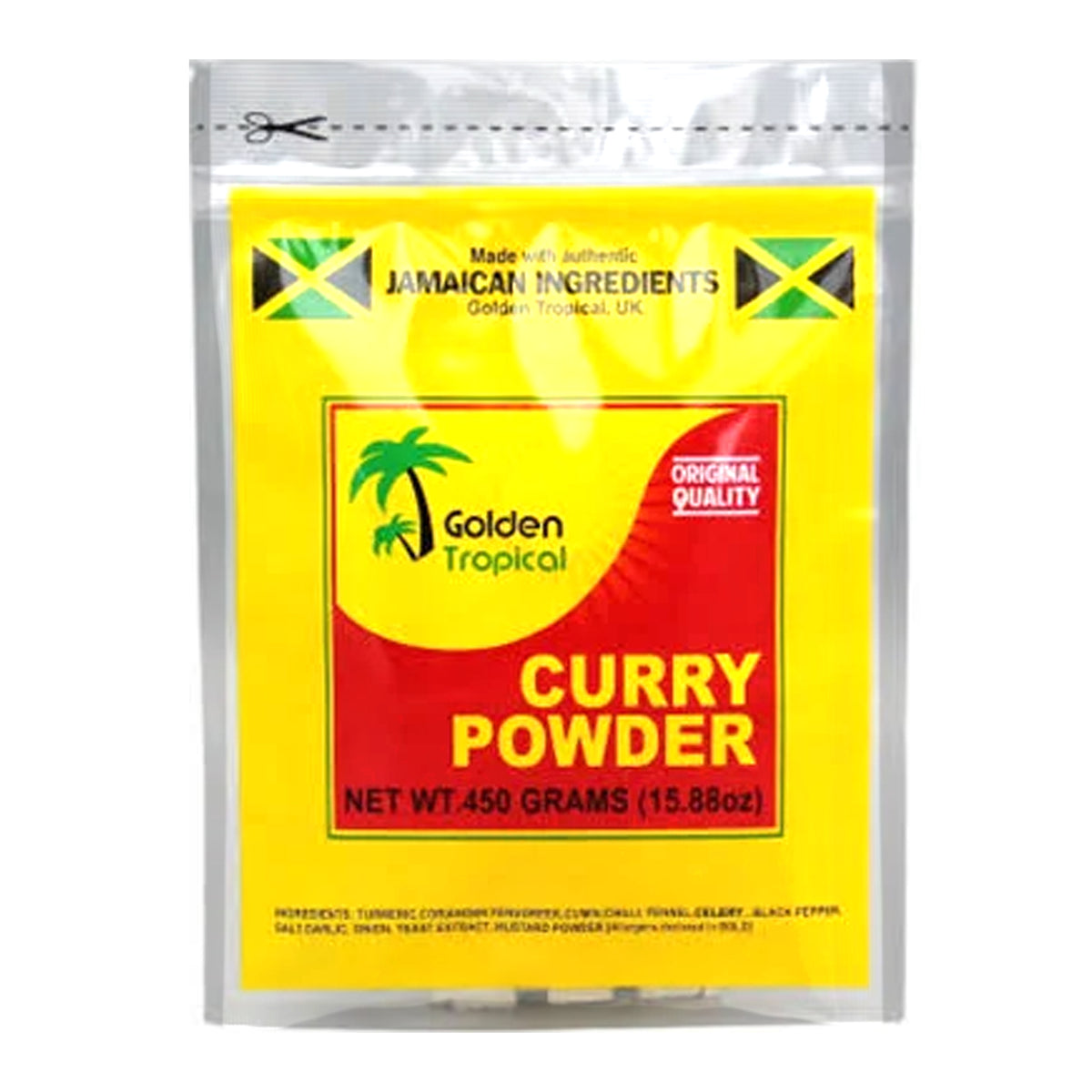 ORIGNAL-JAMAICAN INGREDIENTS CURRY POWDER, NO MIX, GOLDEN TROPICAL