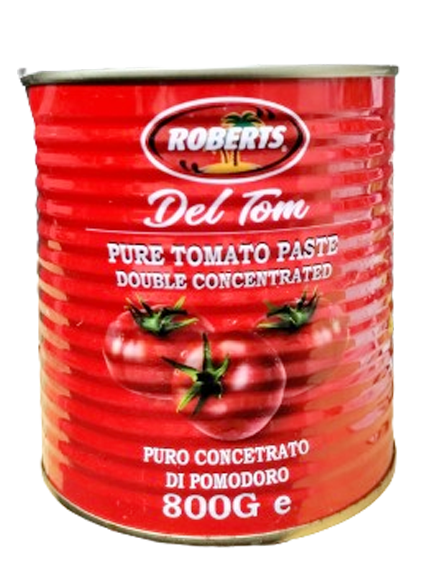 DEL TOM-ORIGNAL PURE TOMATO PASTE, DOUBLE CONCENTRATED.