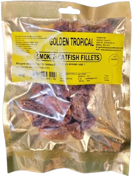 Africa's Finest Smoked/Dried Catfish Fillet, Golden Tropical